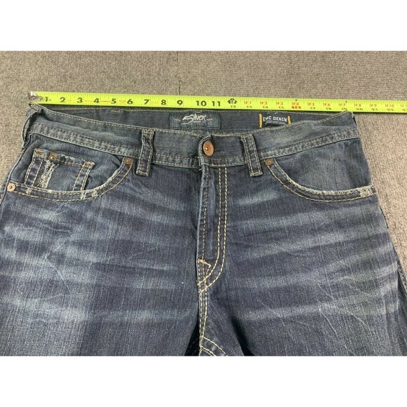SILVER JEANS Zac Mens Regular Fit Bootcut Jeans Size 38x30 Blue - Picture 2 of 8